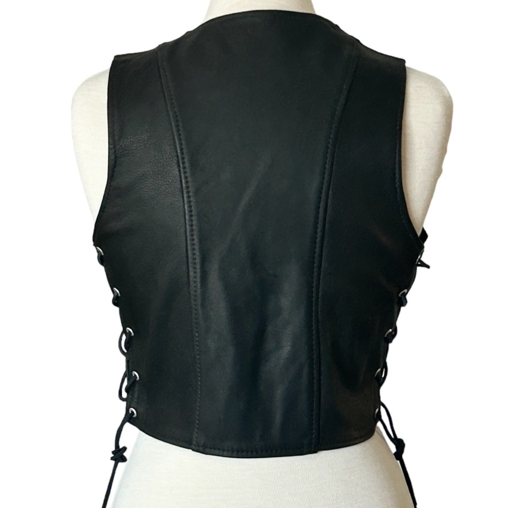 Art’s Riding Apparel Ladies Buffalo Nickel Leather Vest, Adjust Made in America - Picture 4 of 8